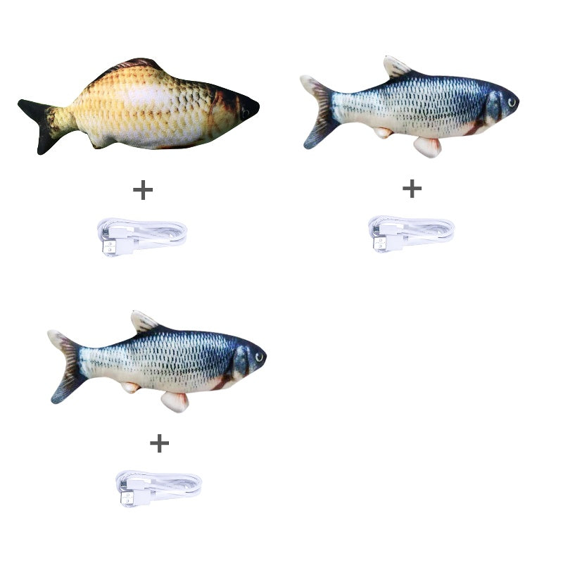 Electric Jumping Fish Cat Toy (Without Catnip) – Realistic Simulation Plush Pet Toy