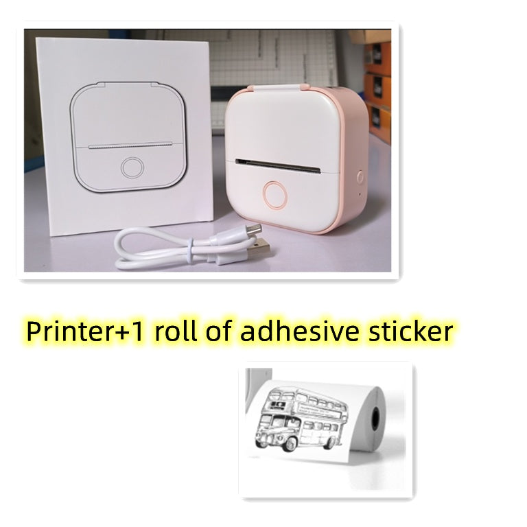 Portable Mini Thermal Label & Photo Printer | Bluetooth-Compatible | Price Tag & Student Study Aid Printer