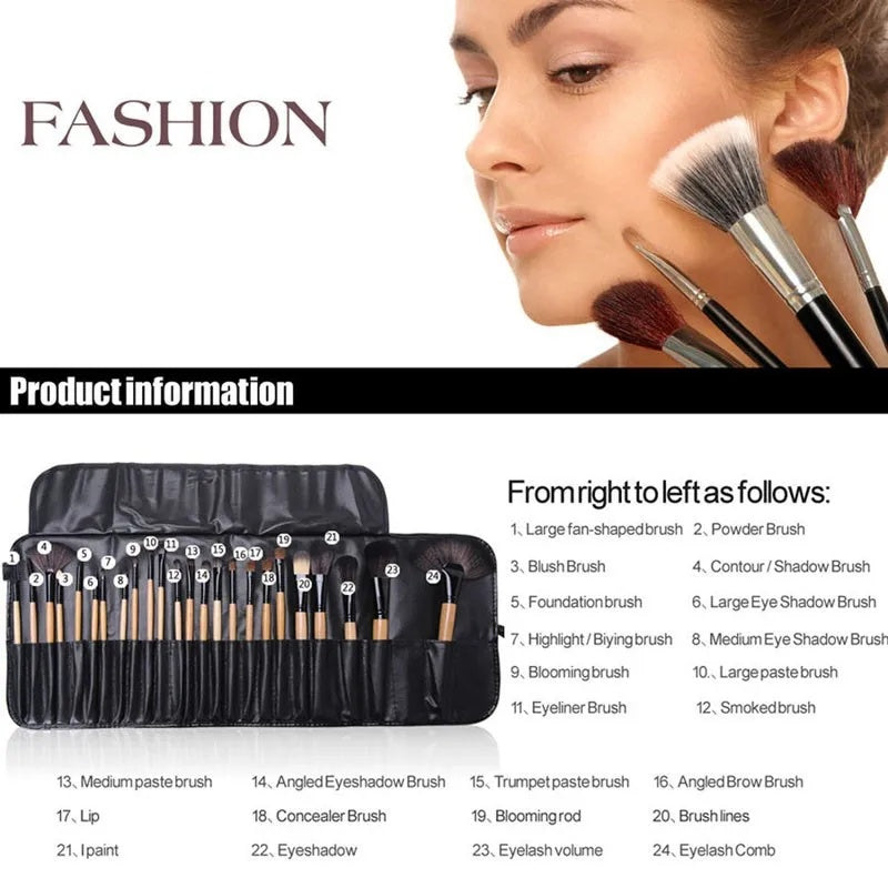 24-Pcs Makeup Brush Set – Professional Cosmetic Brushes & Tools