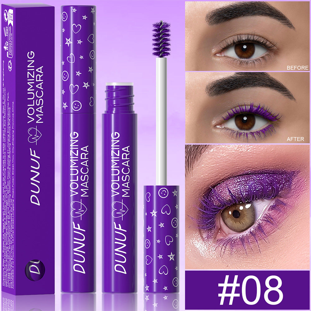 Long Lasting Waterproof Thick Long Curling Color Mascara