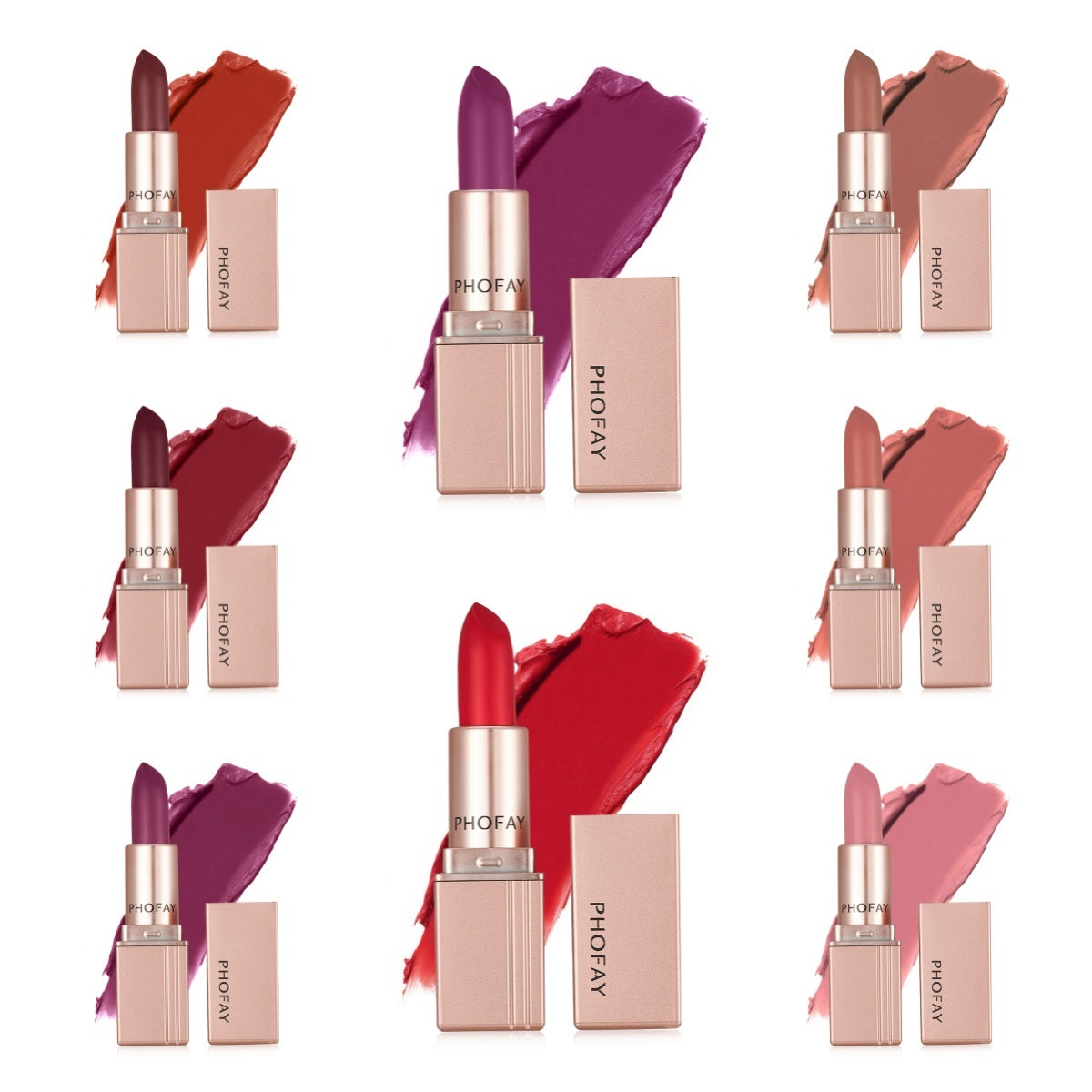 PHOFAY Matte Lipstick – Long Lasting Velvet Finish