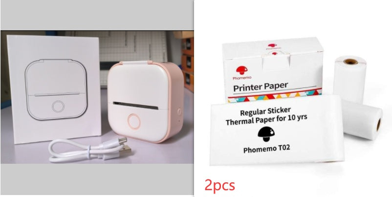 Portable Mini Thermal Label & Photo Printer | Bluetooth-Compatible | Price Tag & Student Study Aid Printer