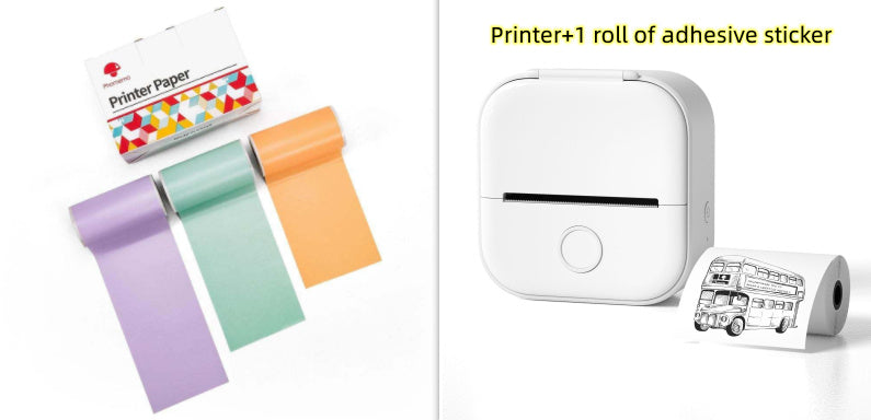 Portable Mini Thermal Label & Photo Printer | Bluetooth-Compatible | Price Tag & Student Study Aid Printer