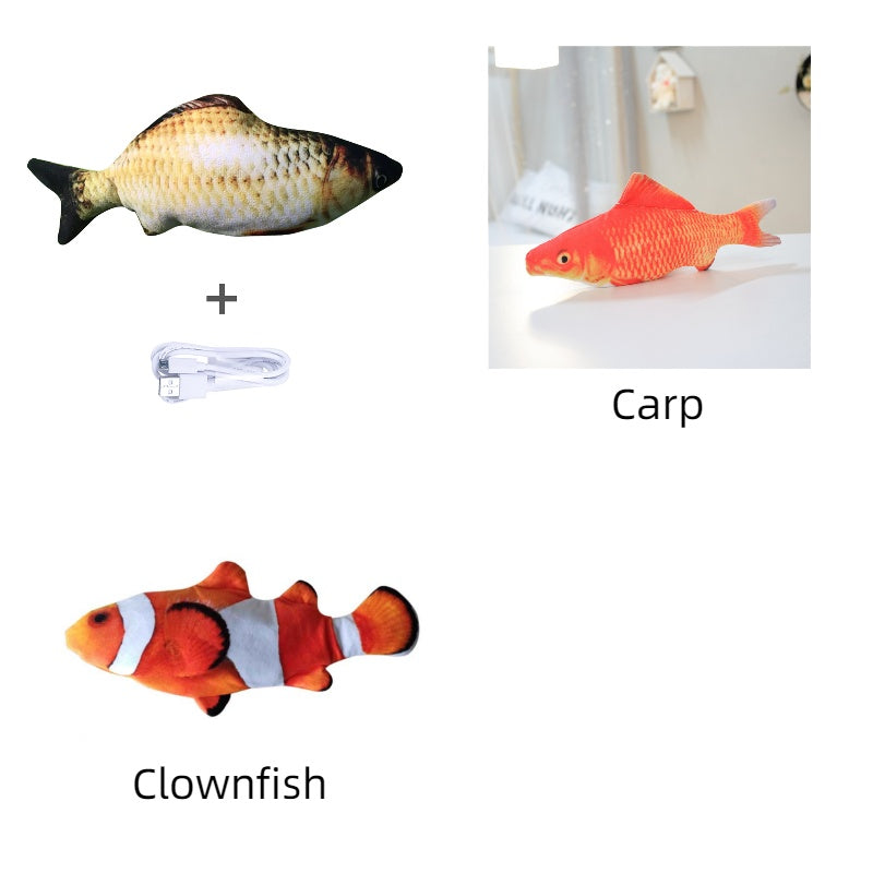 Electric Jumping Fish Cat Toy (Without Catnip) – Realistic Simulation Plush Pet Toy