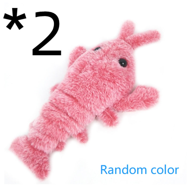 Electric Jumping Shrimp Cat Toy – USB Rechargeable Plush Lobster Simulation for Pets