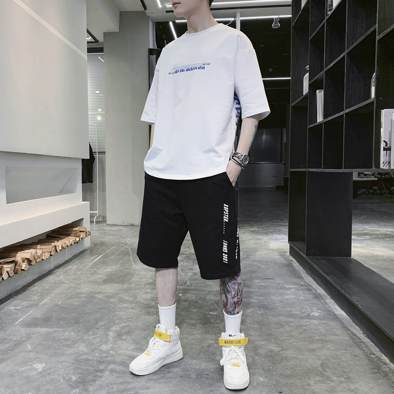 Men’s Summer Sportswear Set – Casual T-Shirt & Shorts Suit