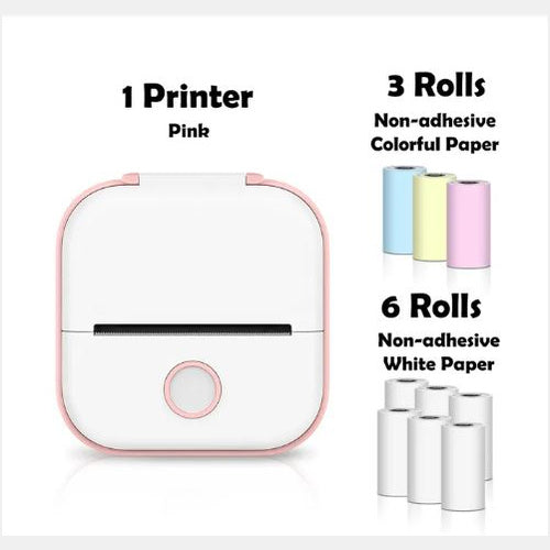 Portable Mini Thermal Label & Photo Printer | Bluetooth-Compatible | Price Tag & Student Study Aid Printer