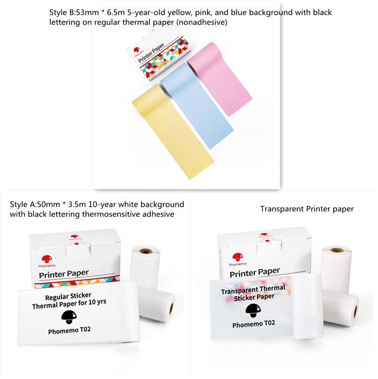Portable Mini Thermal Label & Photo Printer | Bluetooth-Compatible | Price Tag & Student Study Aid Printer