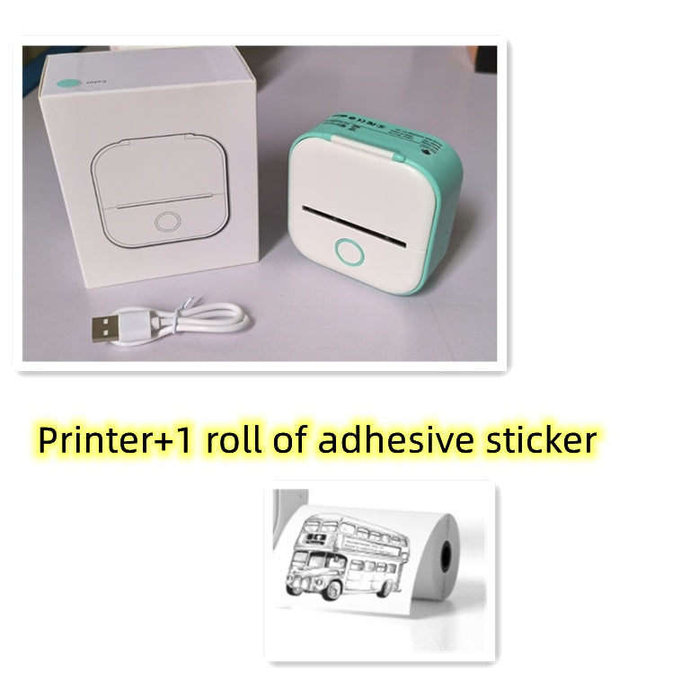 Portable Mini Thermal Label & Photo Printer | Bluetooth-Compatible | Price Tag & Student Study Aid Printer