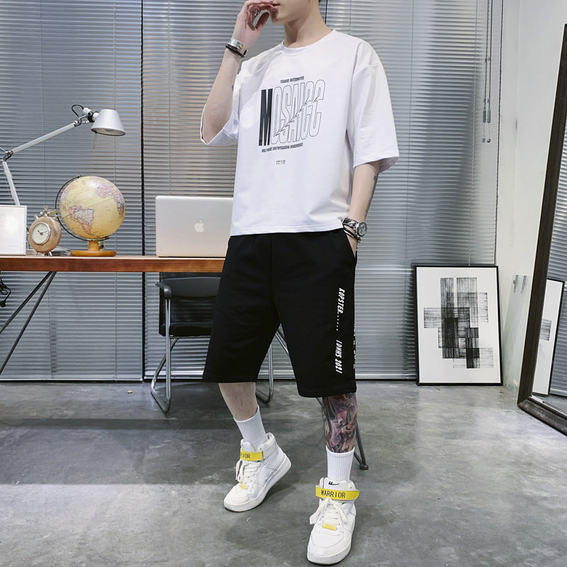 Men’s Summer Sportswear Set – Casual T-Shirt & Shorts Suit