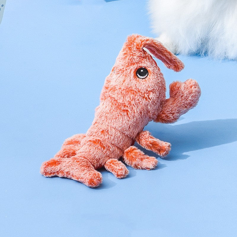 Electric Jumping Shrimp Cat Toy – USB Rechargeable Plush Lobster Simulation for Pets