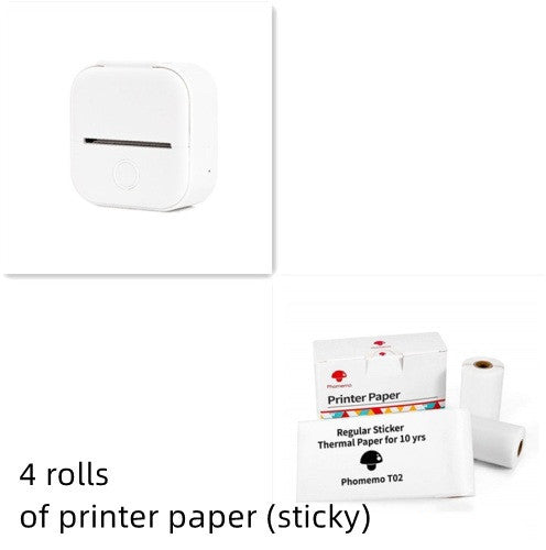 Portable Mini Thermal Label & Photo Printer | Bluetooth-Compatible | Price Tag & Student Study Aid Printer