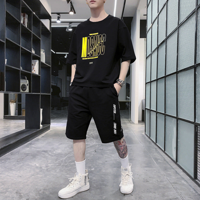 Men’s Summer Sportswear Set – Casual T-Shirt & Shorts Suit