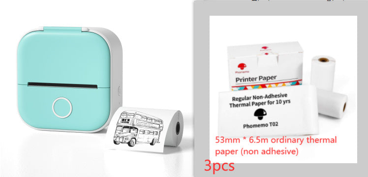 Portable Mini Thermal Label & Photo Printer | Bluetooth-Compatible | Price Tag & Student Study Aid Printer