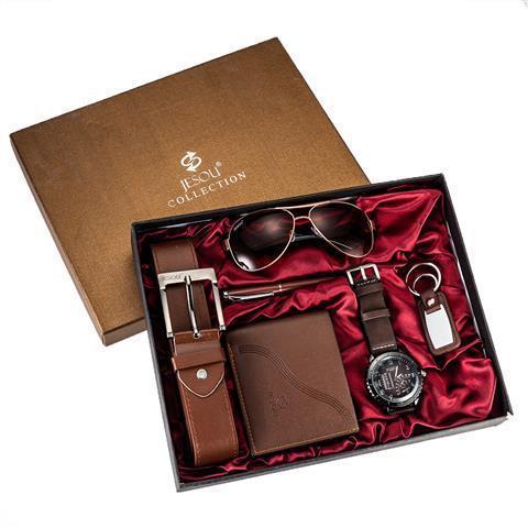 Men’s Watch, Wallet, Sunglasses & Belt Gift Set