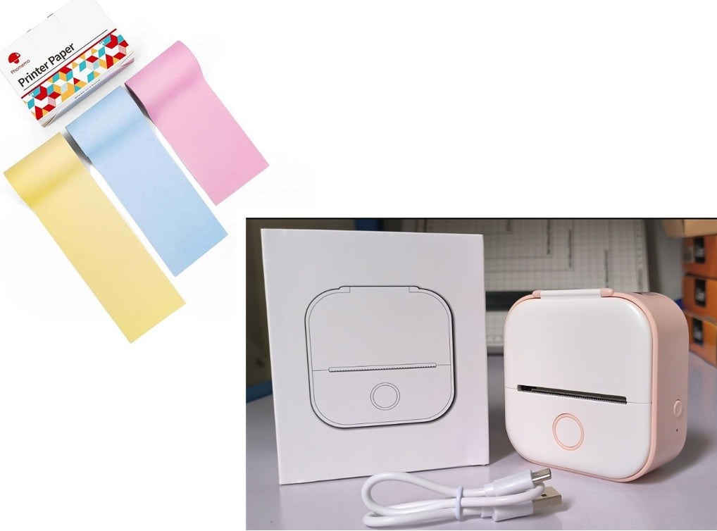 Portable Mini Thermal Label & Photo Printer | Bluetooth-Compatible | Price Tag & Student Study Aid Printer