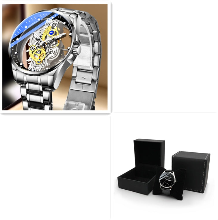 Luxury Skeleton Automatic Quartz Men’s Watch