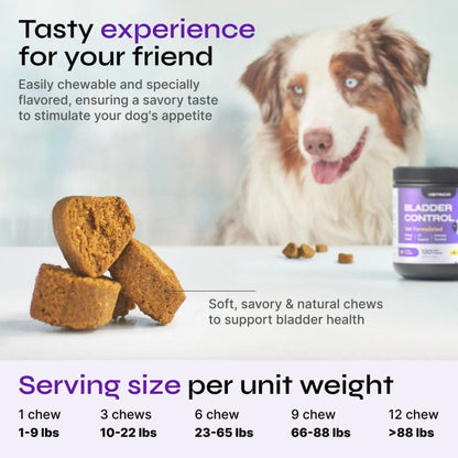 Dog UTI & Bladder Support Chews – Duck Flavor Cranberry D-Mannose Soft Treats for Urinary & Kidney Health