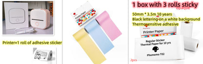 Portable Mini Thermal Label & Photo Printer | Bluetooth-Compatible | Price Tag & Student Study Aid Printer