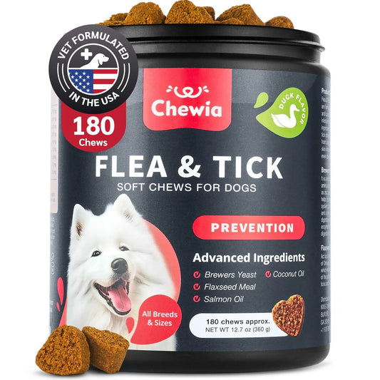 Dog Flea & Tick Chews – Natural Soft Treats for Prevention & Immune Support