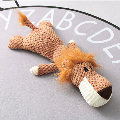 Plush Puppy Chew Toy with Squeaker for Small Dogs