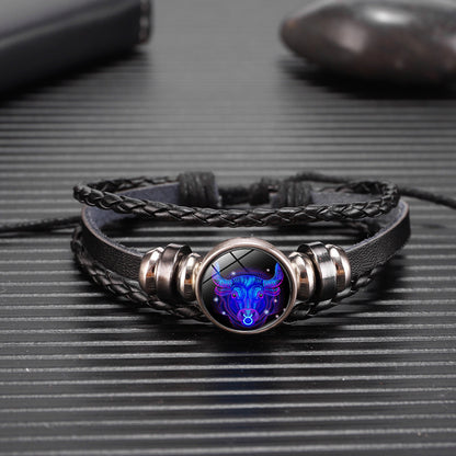 Zodiac Constellation Braided Bracelet – Unisex Jewelry