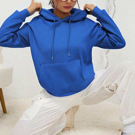 Women’s Loose Fit Drawstring Sweatshirt with Pockets