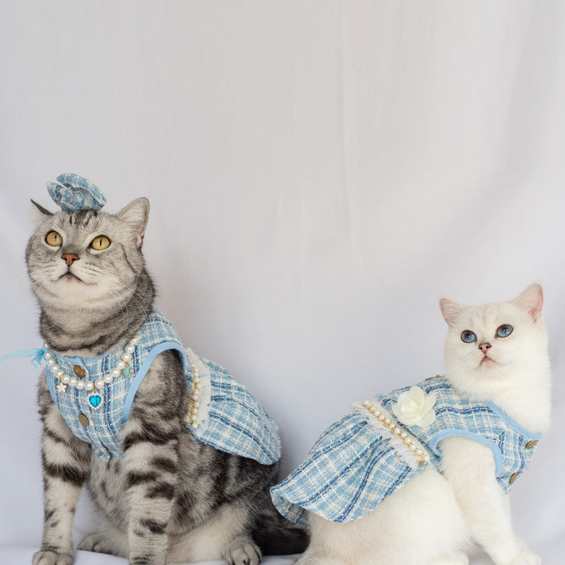 Cute Cat Pet Dress – Fashion Skirt for Small Pets