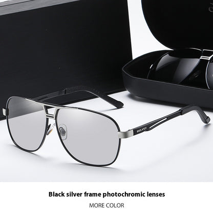 Fashion Personality Color-changing Polarized Sunglasses Men