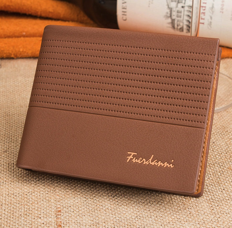 Men’s Leather Bifold Wallet – Credit Card & ID Holder