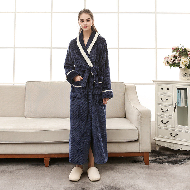 Couple Winter Pajama & Bathrobe Set – Cozy Couple Gown