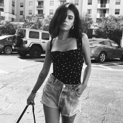 Women’s Dot Strap Bodysuit Top