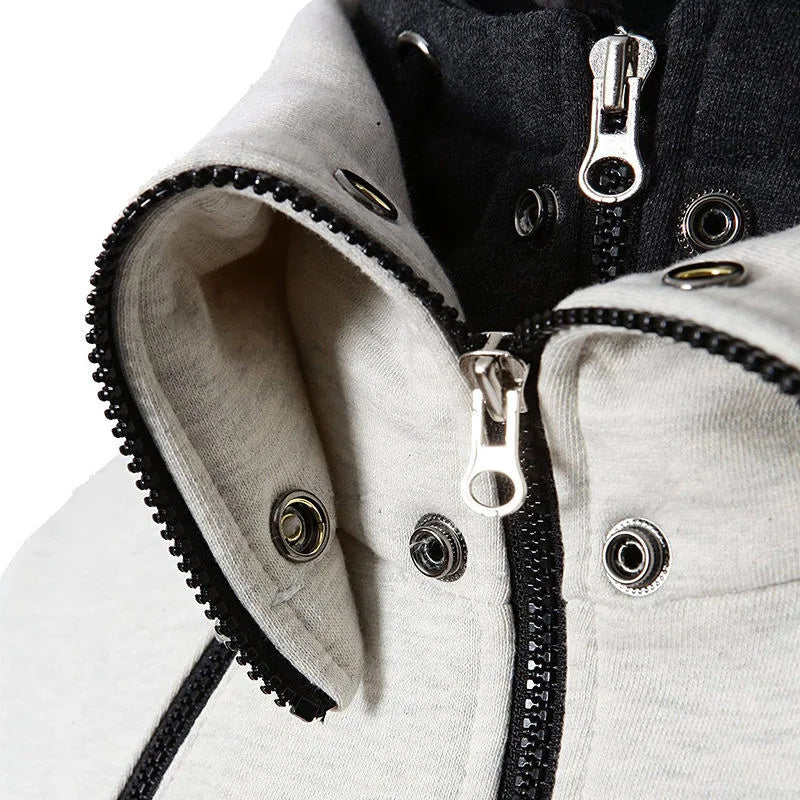 Men's Zip Up Hooded Jacket – Casual Slim Sports Sweatshirt