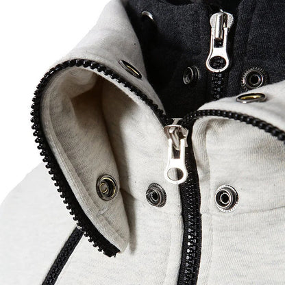 Men's Zip Up Hooded Jacket – Casual Slim Sports Sweatshirt