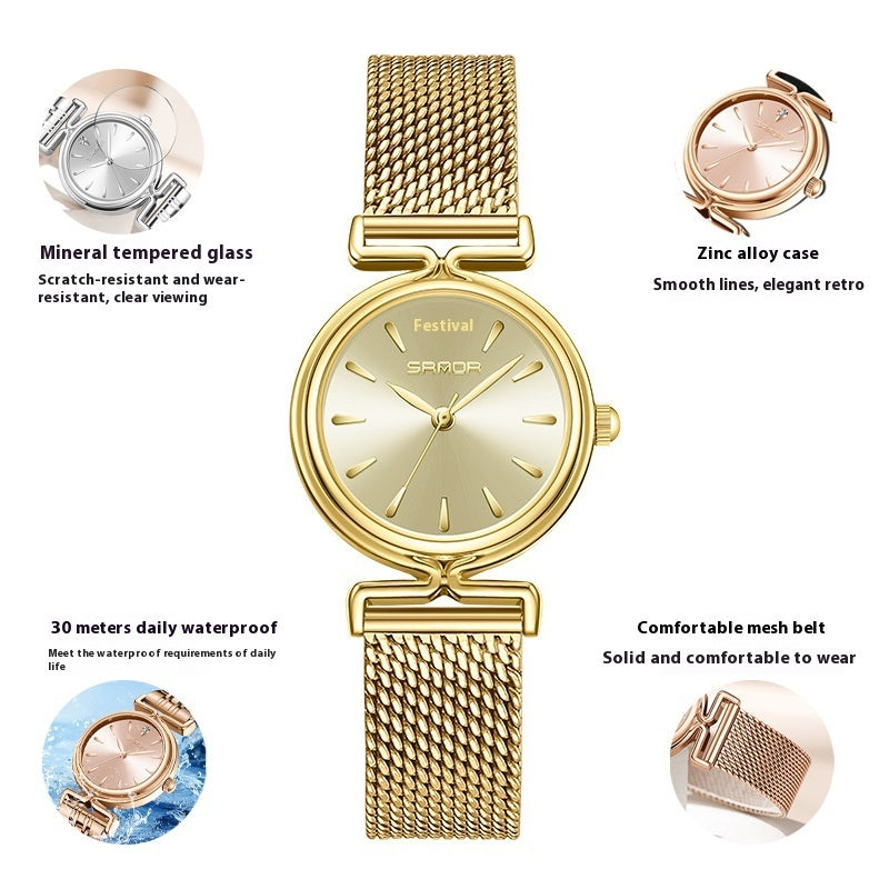 Women’s Retro Mesh Strap Watch