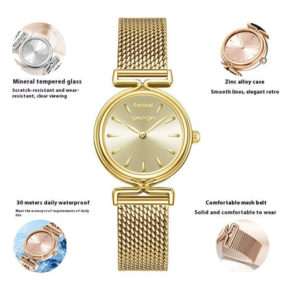 Women’s Retro Mesh Strap Watch