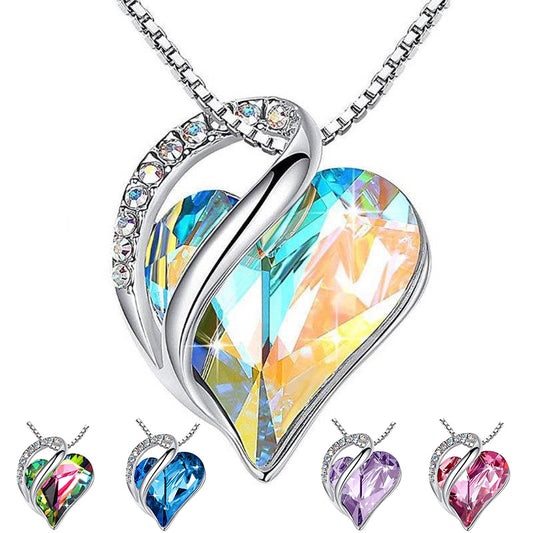 925 Silver Heart Necklace – Geometric Pendant for Women