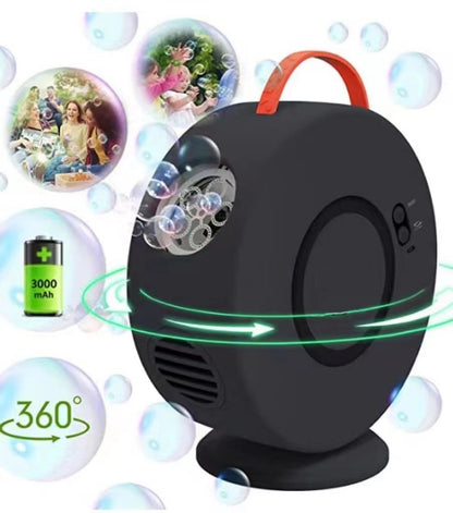 New Round Automatic Bubble Machine 360 Degree Rotation