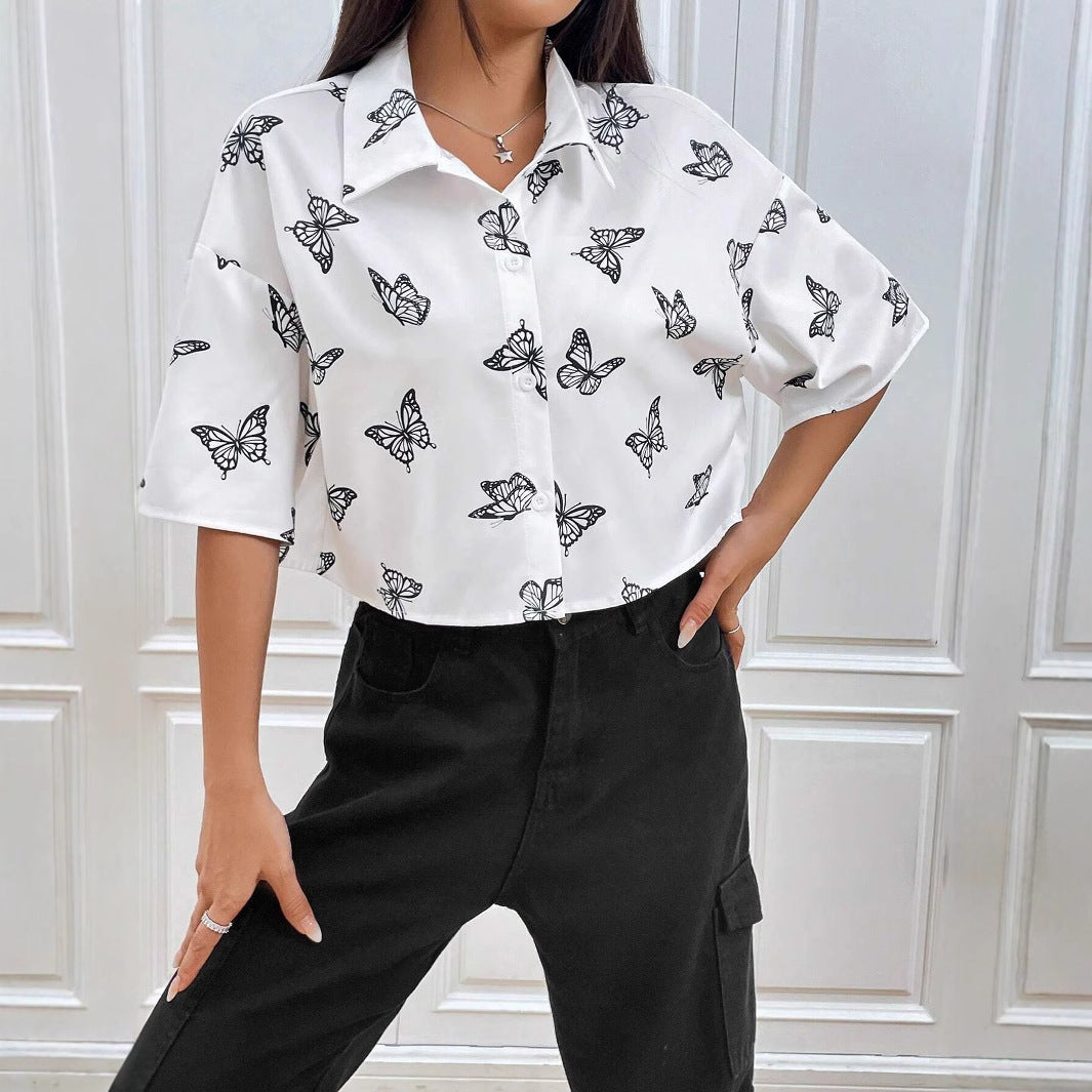 Women’s Butterfly Print Shirt