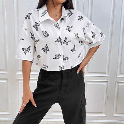 Women’s Butterfly Print Shirt