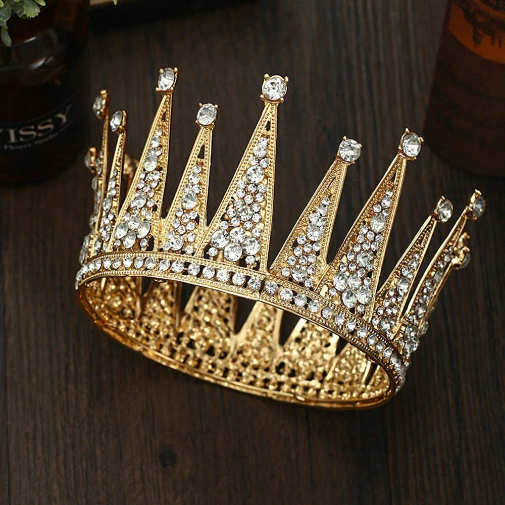 Alloy Hollow Diamond Bridal Crown