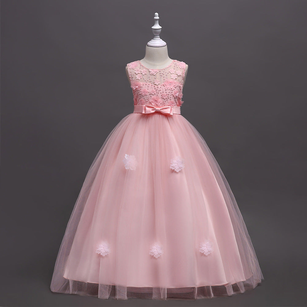Girls Mesh Wedding & Evening Gown Dress