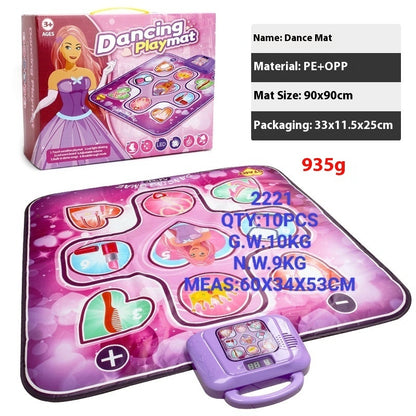 Cross-border Children's Electronic Dancing Mat Wireless Princess Dance Mat Pedal Game Mat Music Blanket Girl Boy Toy