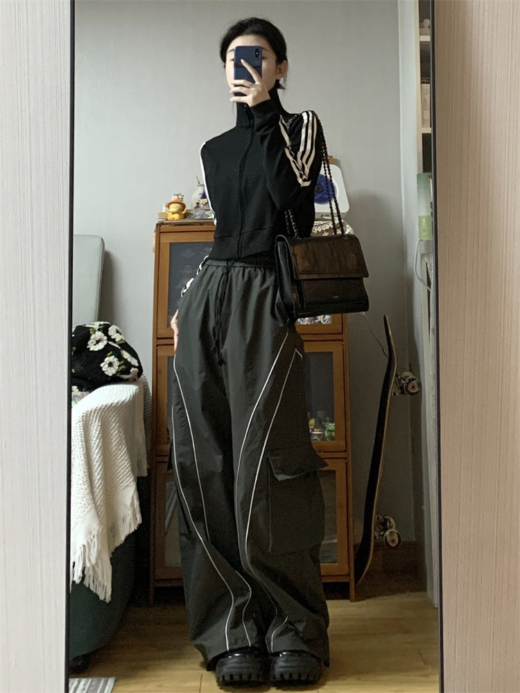 Vintage Cargo Track Pants – Y2K Oversized