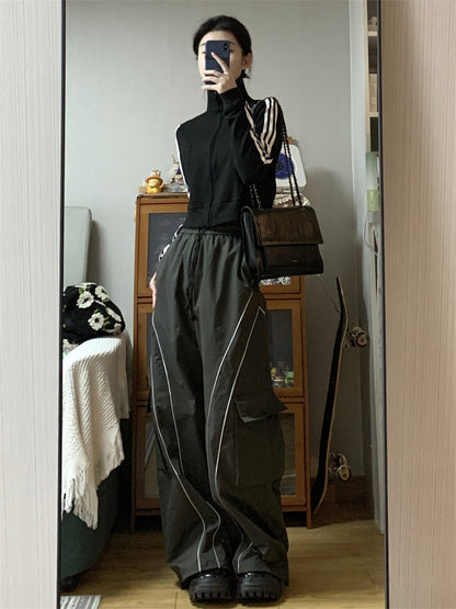 Vintage Cargo Track Pants – Y2K Oversized