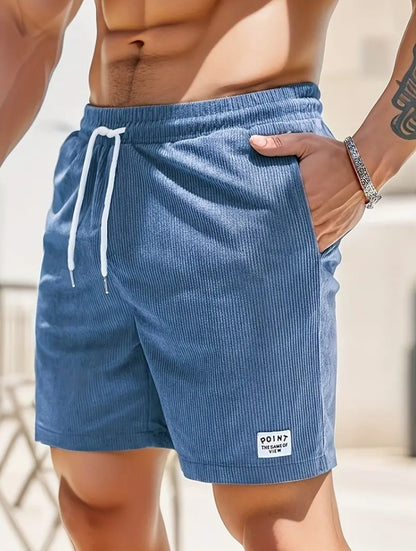 Men’s Lace-Up Corduroy Shorts – Summer Sports Pants
