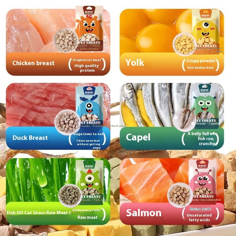 Freeze-Dried Egg Yolk & Chicken Snacks – Healthy Dog & Cat Treats