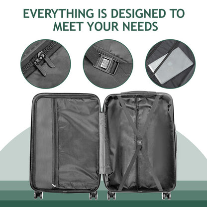 4-in-1 Vertical Stripe Luggage Set – Spinner Suitcase