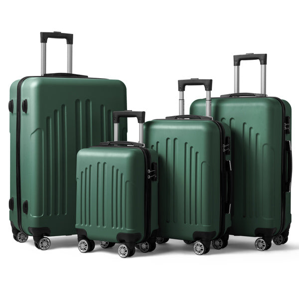 4-in-1 Vertical Stripe Luggage Set – Spinner Suitcase