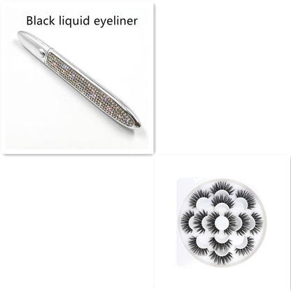 Self-Adhesive False Eyelashes with Multicolor Eyeliner – No Glue Needed
